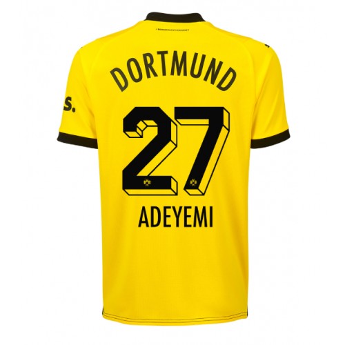 Fotballdrakt Herre Borussia Dortmund Karim Adeyemi #27 Hjemmedrakt 2023-24 Kortermet